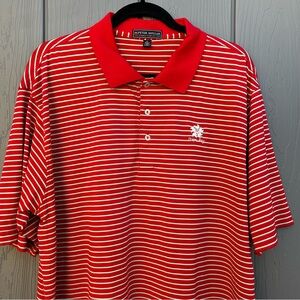 PETER MILLAR Summer Comfort Polo Striped Shirt Poipu Bay Golf Club Hawaii Men XL